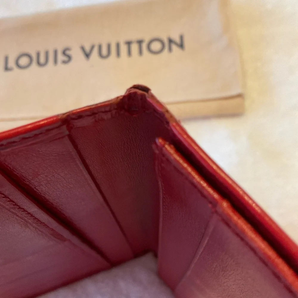 Louis Vuitton Red Epi Leather Wallet